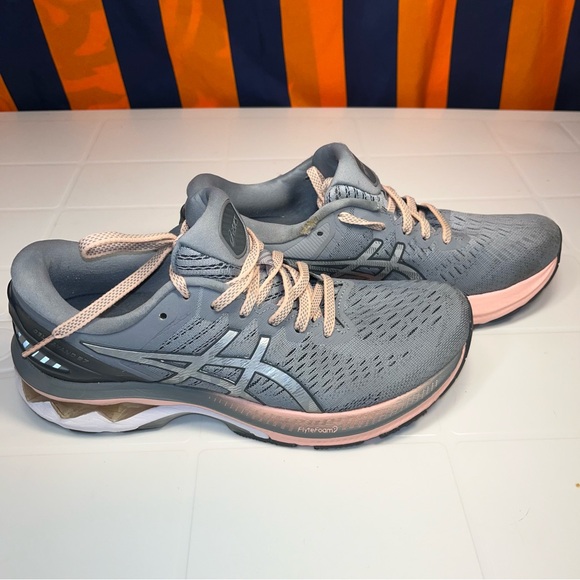 Asics Gel-Kayano 27 Women's Size 8.5 Running Shoes Gray Pink low top lightweight - Picture 9 of 9